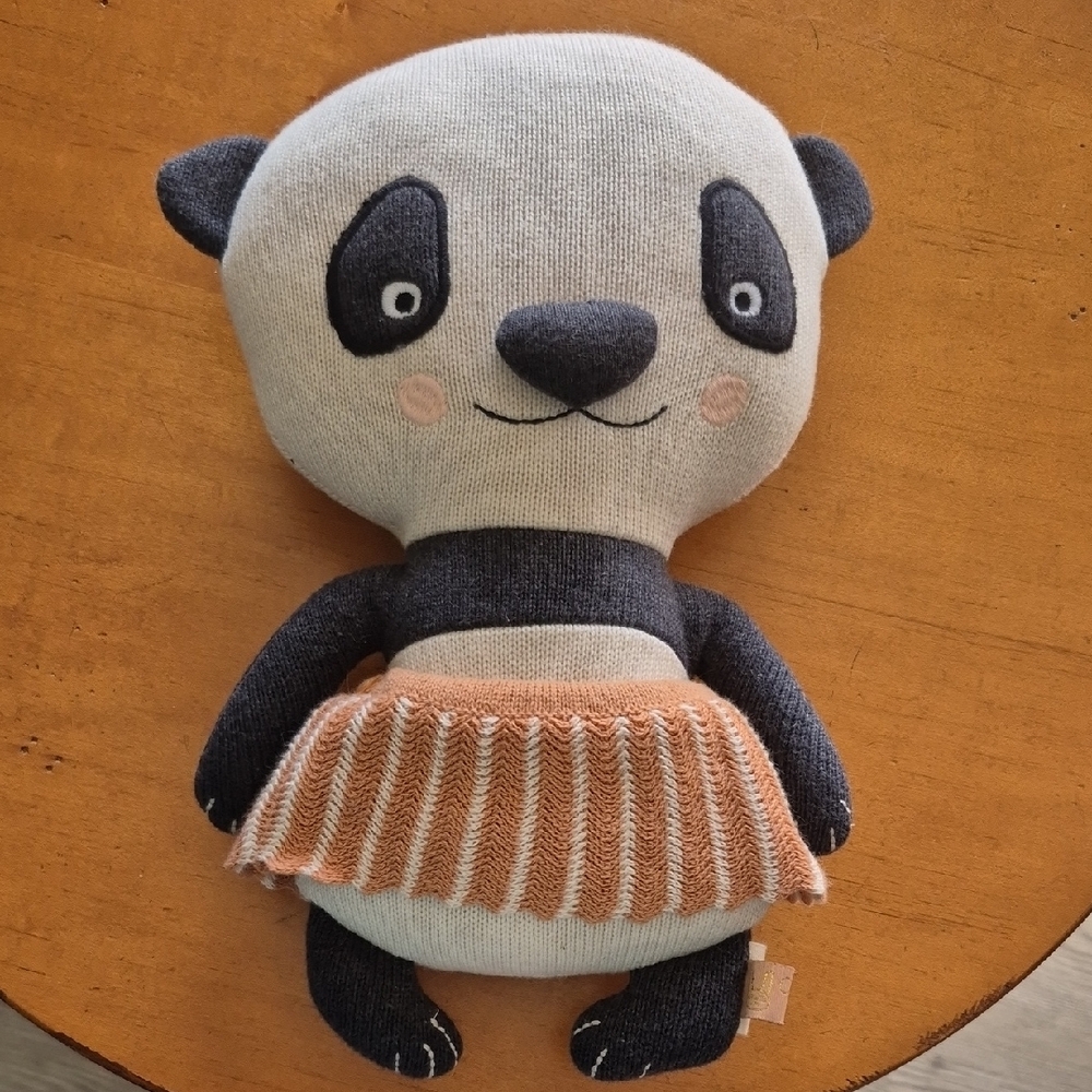 Adorable OYOY Panda Lun Lun Plush Toy with Skirt